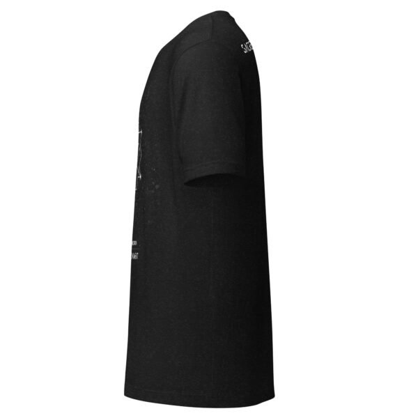 unisex-staple-t-shirt-black-heather-left-6835eaa334df2.jpg Black 64 Tetrahedron Unisex T-shirt