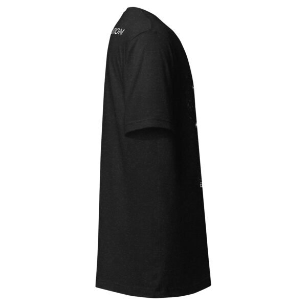 unisex-staple-t-shirt-black-heather-right-6835eaa3359e1.jpg Black 64 Tetrahedron Unisex T-shirt